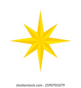 Star of Bethlehem Icon. Christmas star. Glitter Sparkling light. Vector flat illustration.