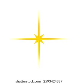 Star of Bethlehem Icon. Christmas star. Glitter Sparkling light. Vector flat illustration.