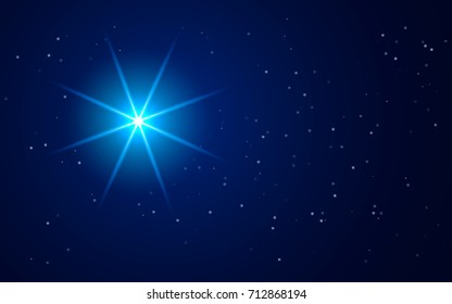 The star of Bethlehem is shining. vector illustration. christmas concept
