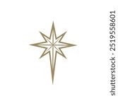 Star Of Bethlehem Vector Image, Star Vector , Star Symbol, Star Icon.