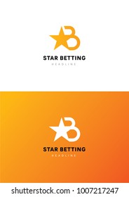 Star betting logo template.