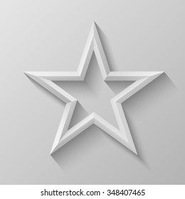 Star, Bevel, Geometric, Paper, Vector, Banner.