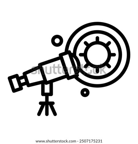 Star binoculars icon. Icon about hobbies. Astronomy icon