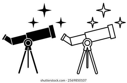 star binoculars icon, simple flat style, vector illustration symbol sign logo template pictogram, for ui or ux isolated on white for mobile app, editable	
