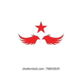 Star bird logo design template