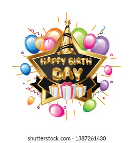 star birthday party colorfull luxury