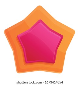 Star biscuit icon. Cartoon of star biscuit vector icon for web design isolated on white background