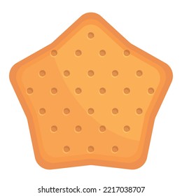 Star biscuit icon cartoon vector. Cracker food. Snack cake