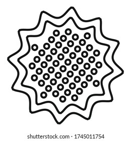 Star biscuit icon. Outline star biscuit vector icon for web design isolated on white background