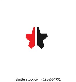 star black end red vector logo