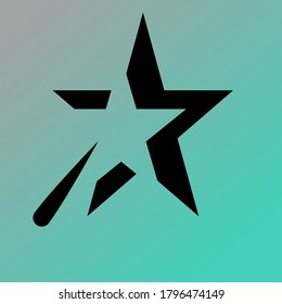 color negro estrella en formato eps Formato de color RGB logotipo perfecto para cualquier camiseta o empresa