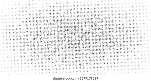 Patrón de semitono negro estrella sobre fondo blanco. Fondo de semitono lineal. Ilustración vectorial aislada sobre fondo blanco. Vector