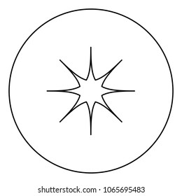 Star black icon in circle