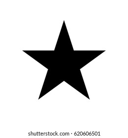 Star black icon vector.