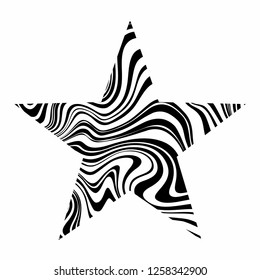 Star from black lines. Modern Vector Illustration