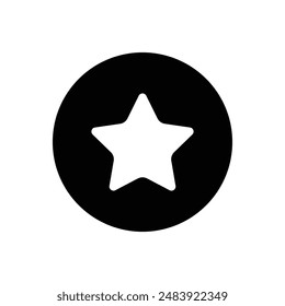 Star black sign icon vector