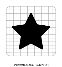 star  - black vector icon