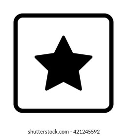 star -  black vector icon