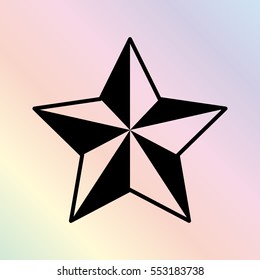 Star -  black vector icon