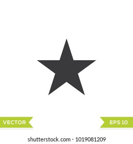 star black web icon flat on white background vector template illustration 