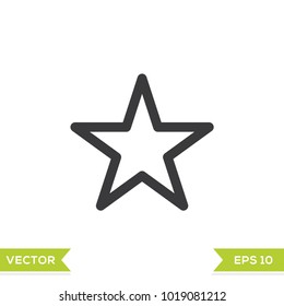star black web icon flat on white background vector template illustration 