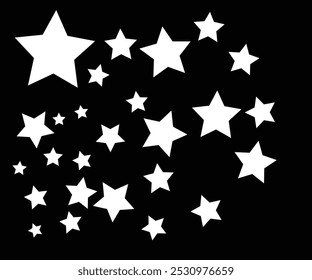 Star Black White Big star Small star