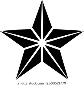 star black and white silhouette vector design