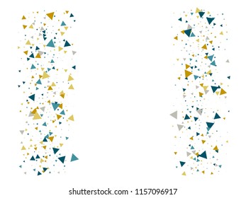 Star Blast, Glass Memphis Vector Frame. Triangle Fragmentation Particles Explosion Border Design. Breakage Fast Moving Fragments Exploding Glass Frame. Shattered Fragments Dynamic Modern Background