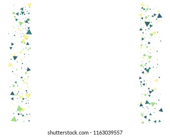 Star Blast, Glass Memphis Vector Frame. Triangle Fragmentation Particles Explosion Border Design. Breakage Fast Moving Fragments Exploding Glass Frame. Shattered Fragments Dynamic Cool Background