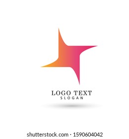 Star Blink Element Logo. Symbol & Icon Vector Template.