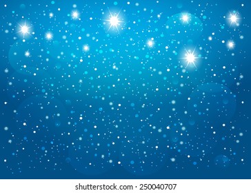 Star in blue background. Vector EPS10.