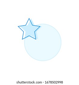Star blue icon on circle vector illustration 