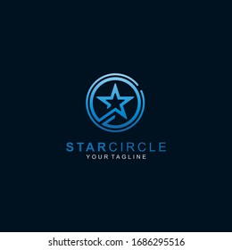 Star Blue Logo design template