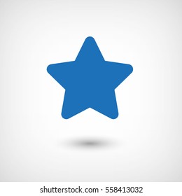 Star -  blue vector icon