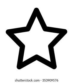 
Star Bold Line Vector Icon
