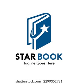 Star book design logo template illustartion