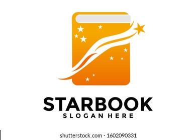 Star book logo design template,Education logo icon, book vector illustration