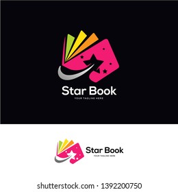 star book logo designs, education logo designs concept