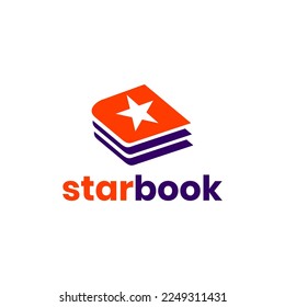 Star book logo vector icon illustration.