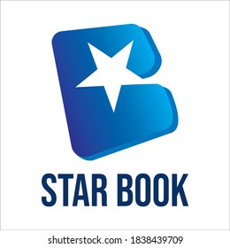 star book template logo on isolated white background