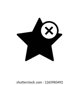 Star bookmark delete icon