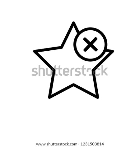 Star bookmark delete outline icon