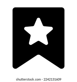 Star bookmark icon. Clip and marker. Vector.