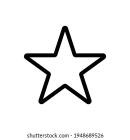Star bookmark symbol thin line icon in black. Bookmark browser concept. Trendy flat style outline illustration for: logo, app, graphic, logotype, design, web, site, ui, ux. Vector EPS 10