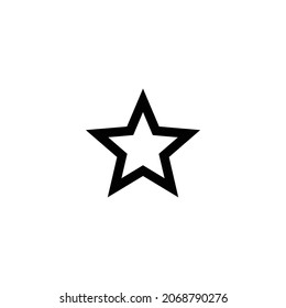 Sterngrenzsymbol. Flaches Design einzeln auf weißem Hintergrund. Vektorgrafik