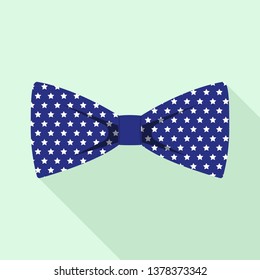 Star bow tie icon. Flat illustration of star bow tie vector icon for web design