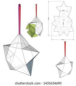 Star box and Die-cut Pattern. The .eps file is full scale and fully functional. Prepared for real cardboard production.