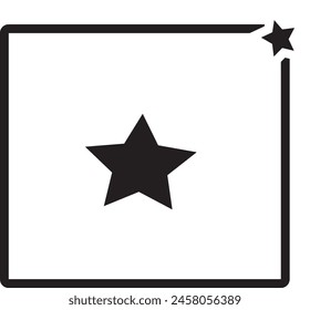 icono de la caja de estrellas eps 10
