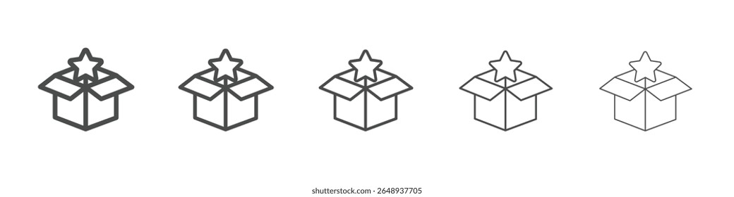 star in box icon simple isolated vector sign