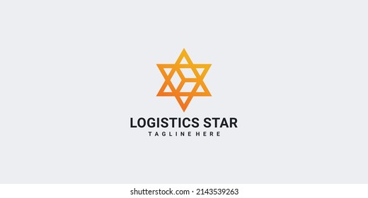Star box vector logo. logistic logo